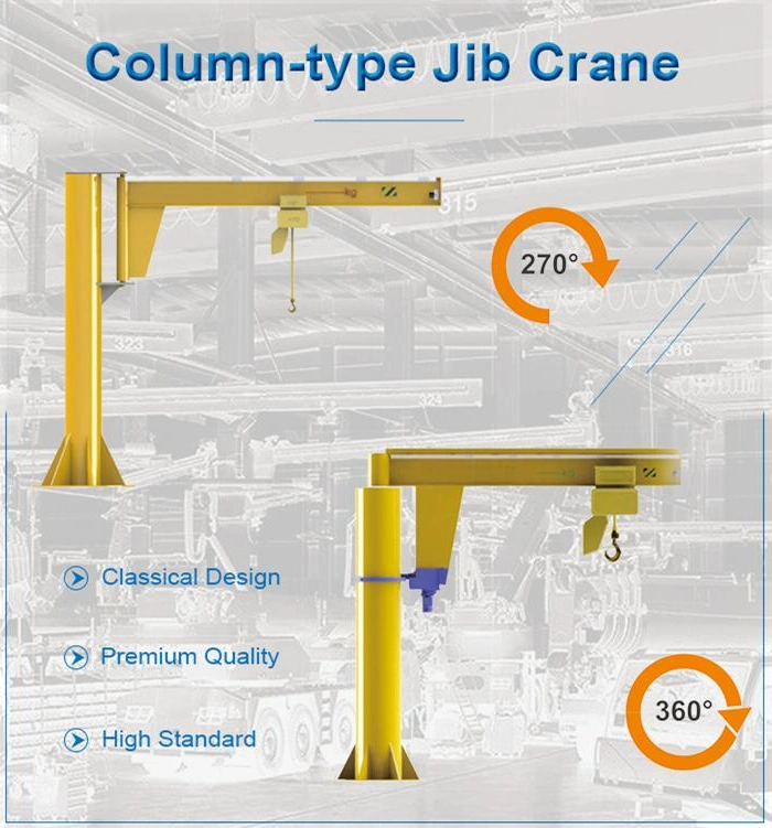 Customized Cantilever Crane Wall Travelling Jib Crane 250kg Rotating