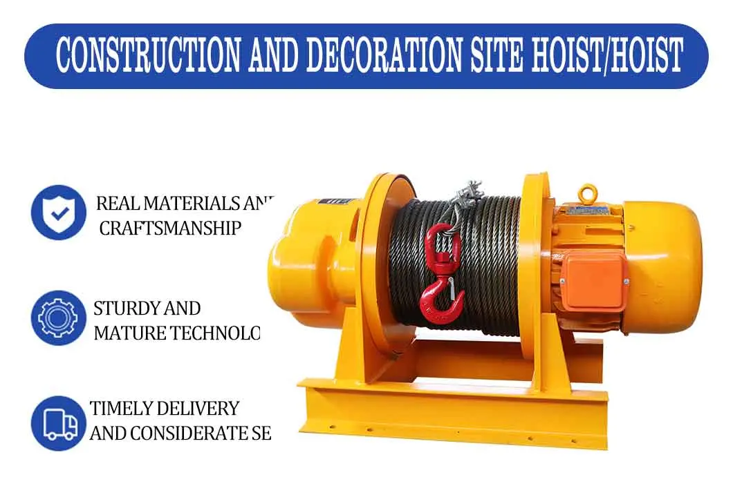 Lifting Equipment CD-K Type Aluminum Sheet Electric Wire Rope Cable Hoist Winch with Pure Copper Motor