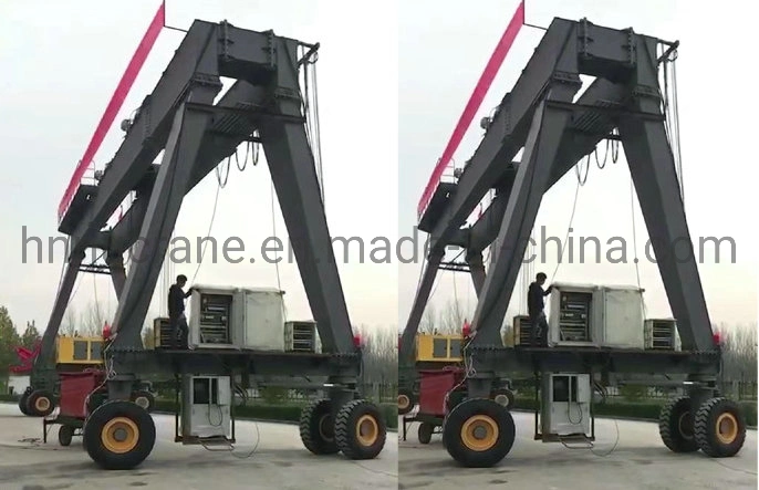 Port 25 Ton Rtg Rubber Tyre Container Lifting Gantry Crane