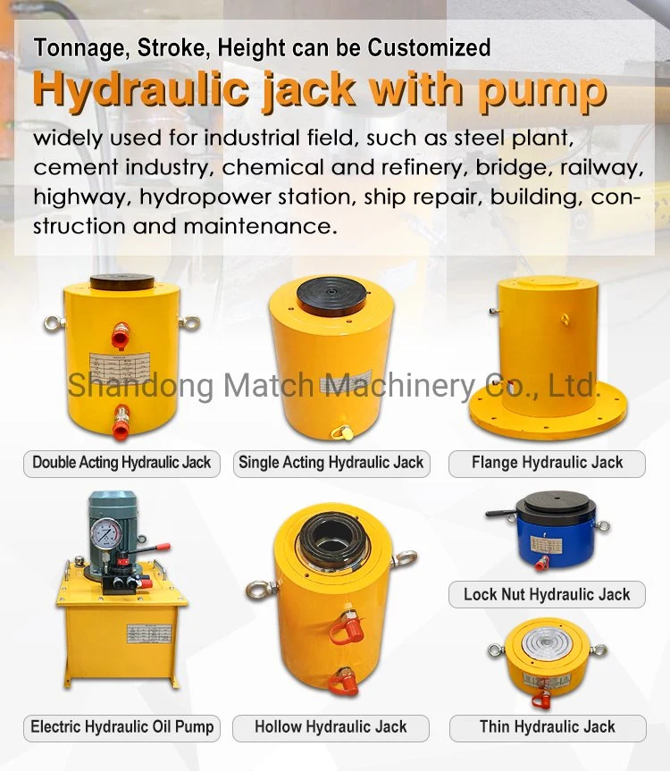 Multi-Stage Hydraulic Cylinder Fpy Ultra-Thin Hydraulic Jacks with Manual/Electric Pump